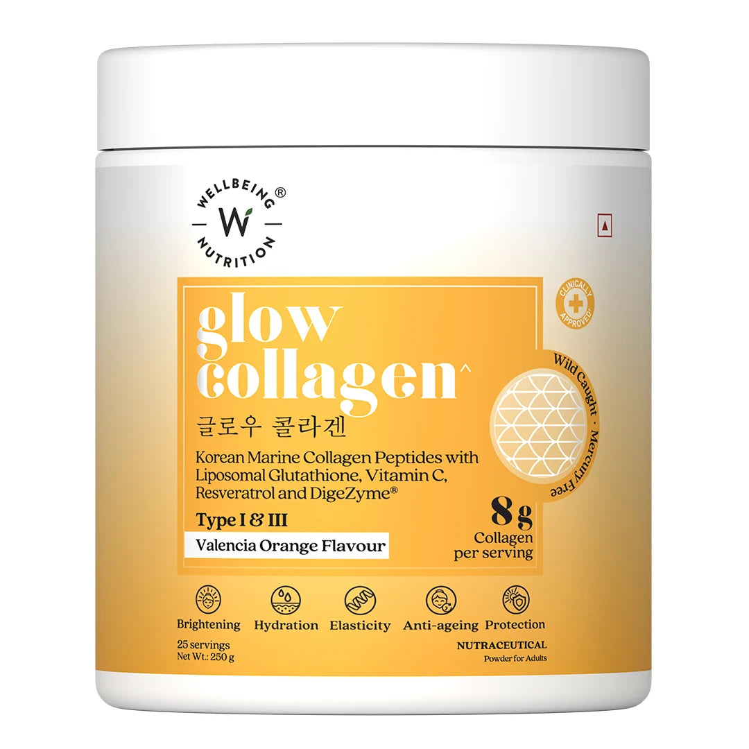 WELLBEING NUTRITION MARINE COLLAGEN 250 GM 25 SERVING VALENCIA ORANGE