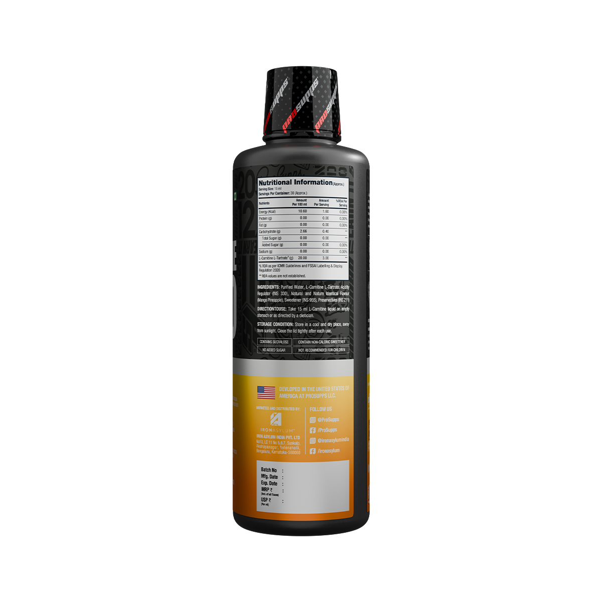 PROSUPPS L-CARNITINE 3000 MG 450 ML MANGO PINEAPPLE
