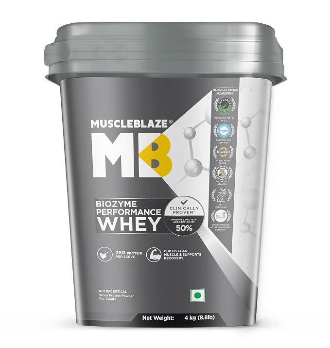 MUSCLEBLAZE BIOZYME PERFORMANCE WHEY 4 KG TRIPLE CHOCOLATE