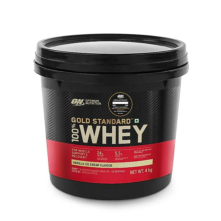 OPTIMUM NUTRITION GOLD STANDARD 100% WHEY 4 KG VANILLA ICE CREAM