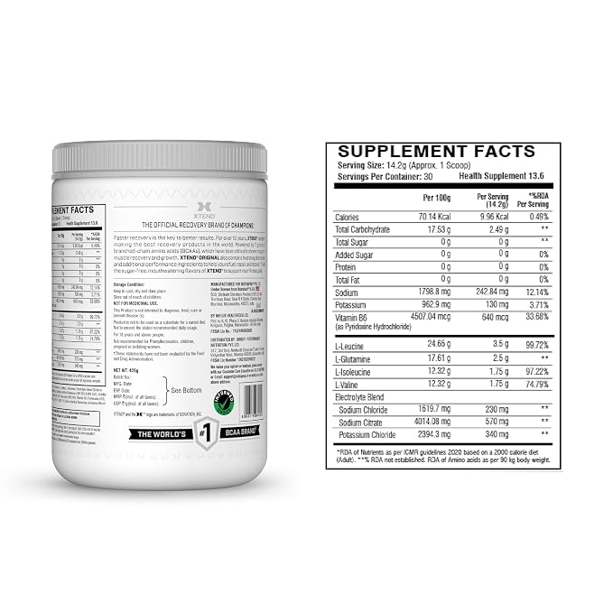 XTEND ORIGINAL BCAA 426 GM ITALIAN BLOOD ORANGE