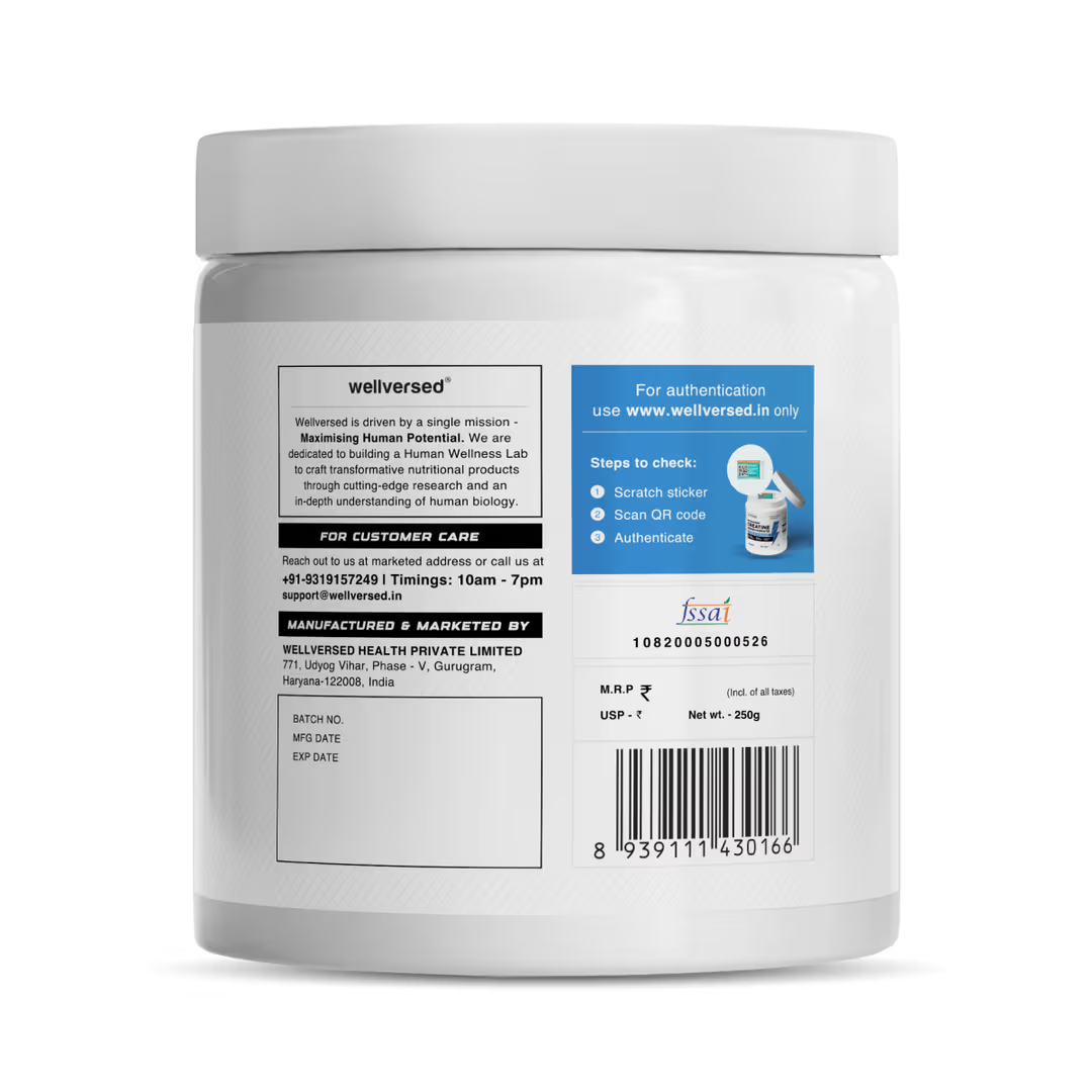 WELLCORE CREATINE MONOHYDRATE 100 GM UNFLAVOURED