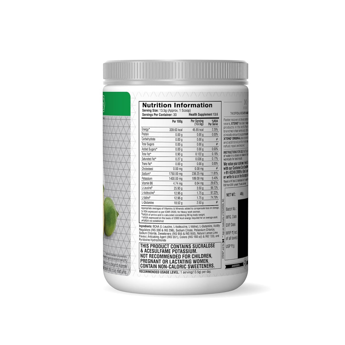 XTEND ORIGINAL BCAA 405 GM LEMON LIME SQUEEZE