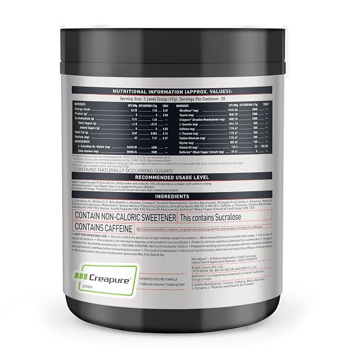 MUSCLEBLAZE PRE-WORKOUT WRATHX 340 GM COLA FROST