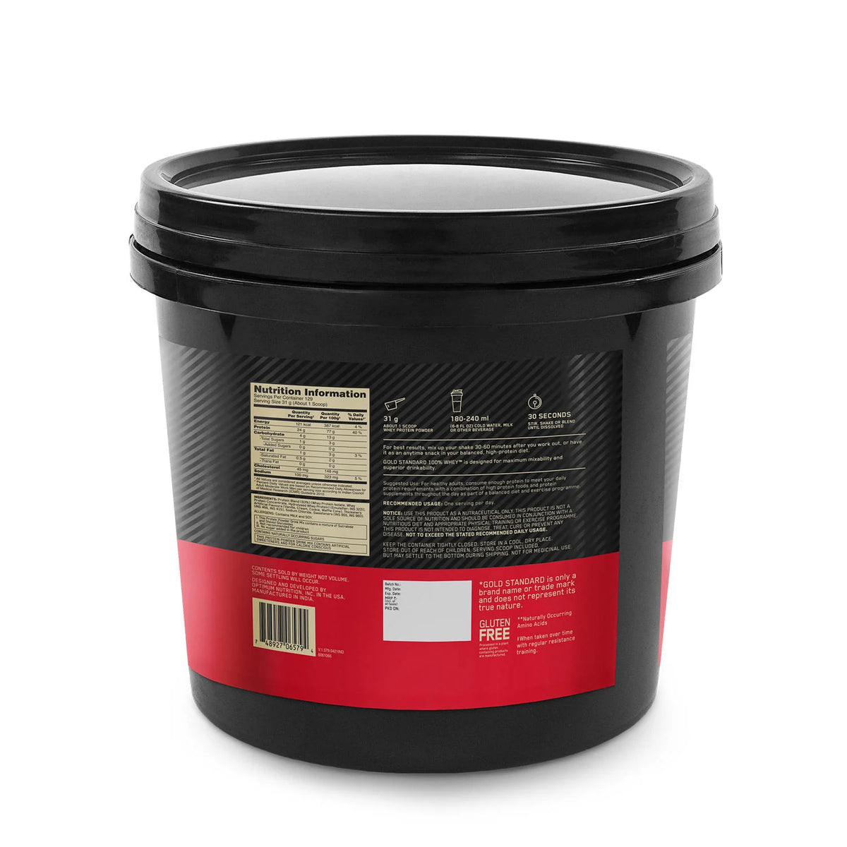OPTIMUM NUTRITION GOLD STANDARD 100% WHEY 4 KG VANILLA ICE CREAM