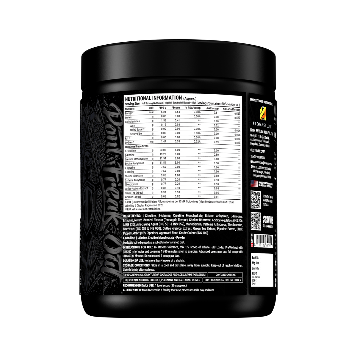 Prosupps Hyde Infinite Pre-Workout 650 Gm Pineapple Punch