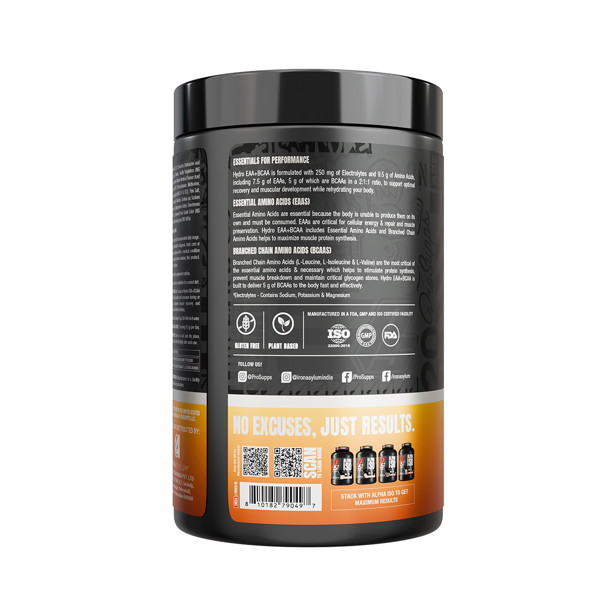 Prosupps Hydro EAA + BCAA 30 Servings 450 Gm Texas Tea