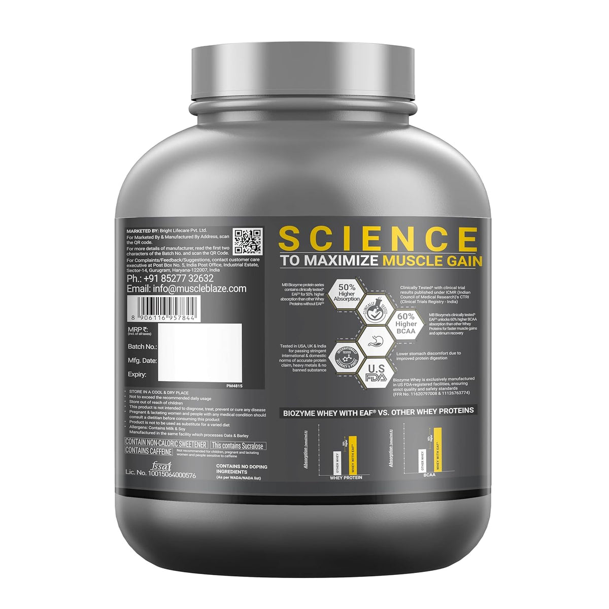 MuscleBlaze Biozyme Performance Whey 2 Kg Blue Tokai Coffee