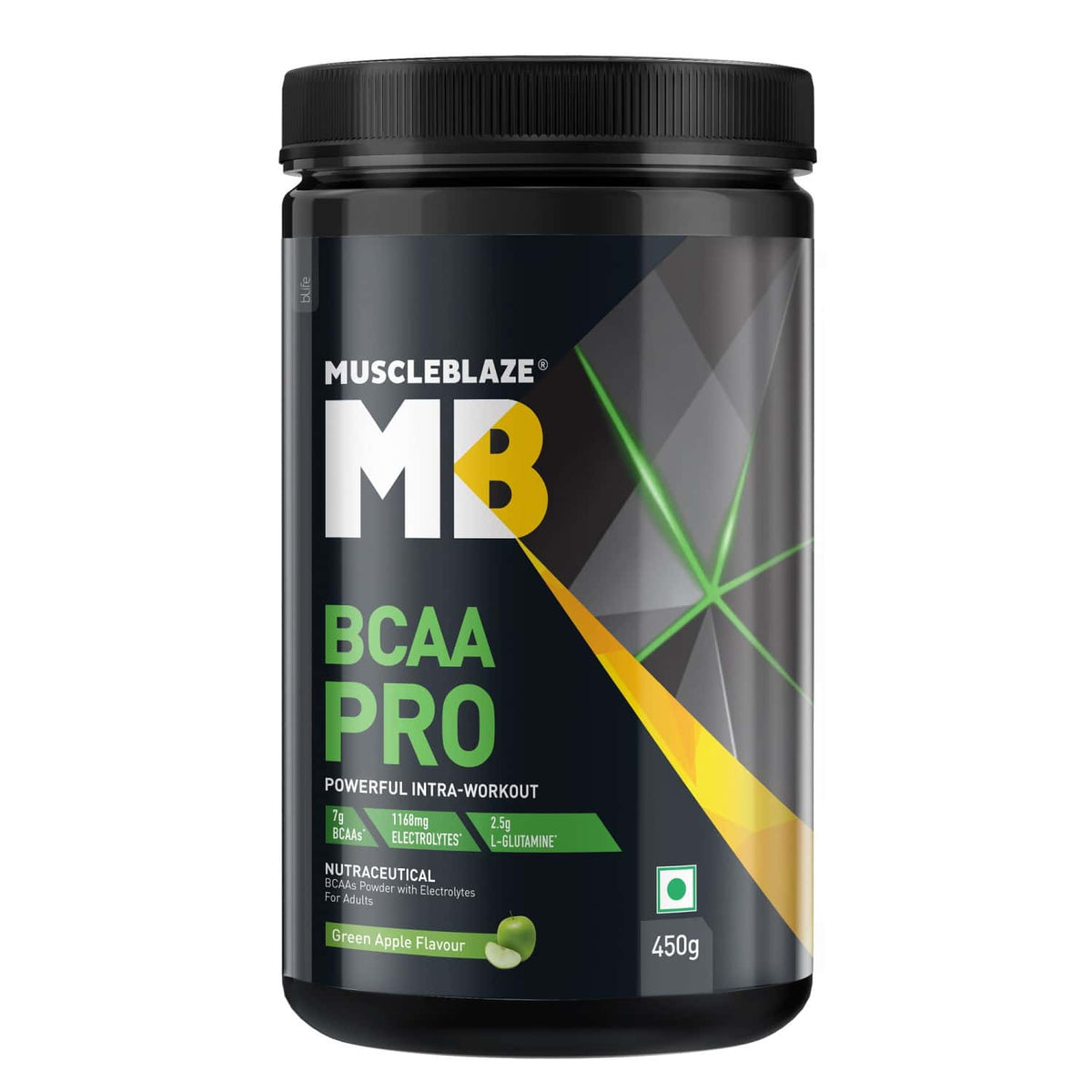 Muscleblaze Bcaa Pro 450 Gm Green Apple - Front
