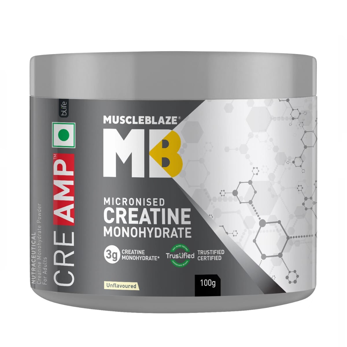Muscleblaze Creamp Creatine 100 Gm Unflavoured - front