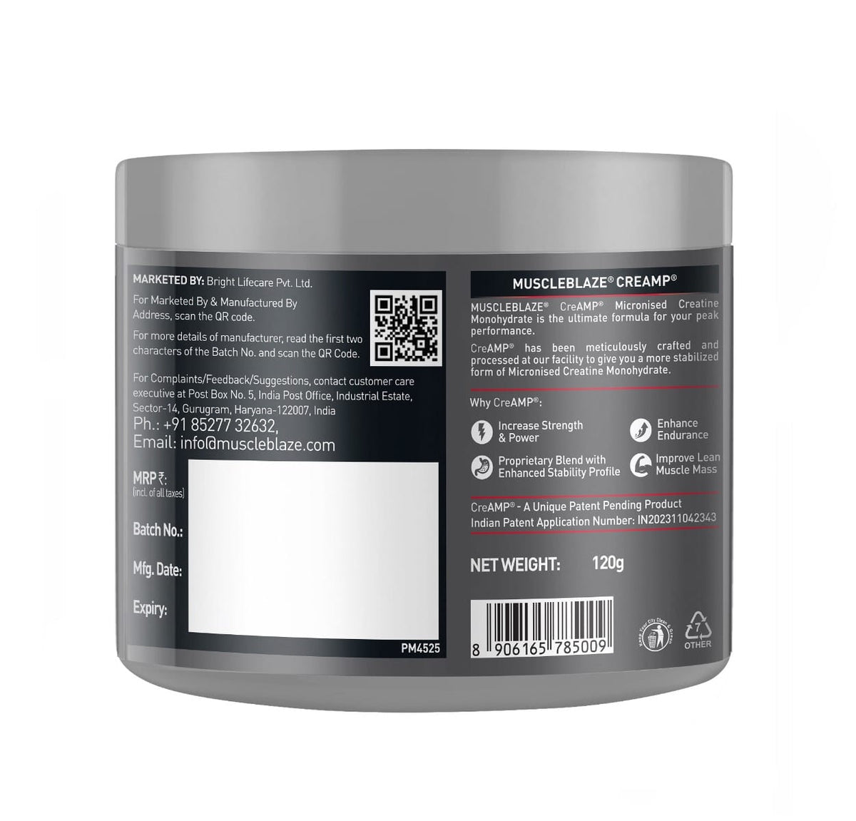 Muscleblaze Creamp Creatine 120 Gm Citrus Blast