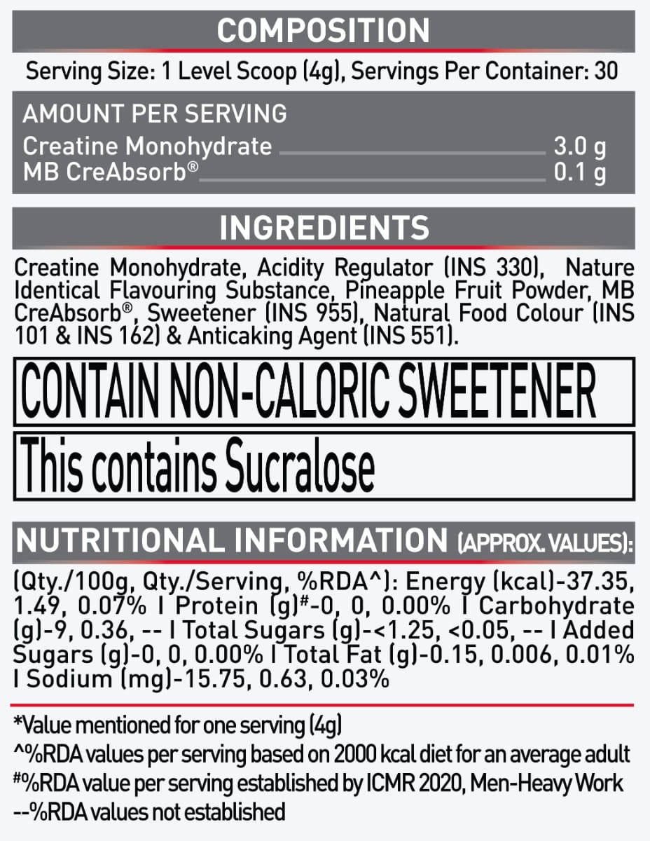 Muscleblaze Creamp Creatine 120 Gm Citrus Blast