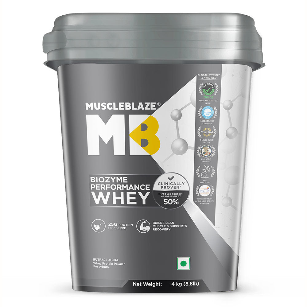 Muscleblaze Biozyme Performance Whey 4 Kg Rich Chocolate - Front