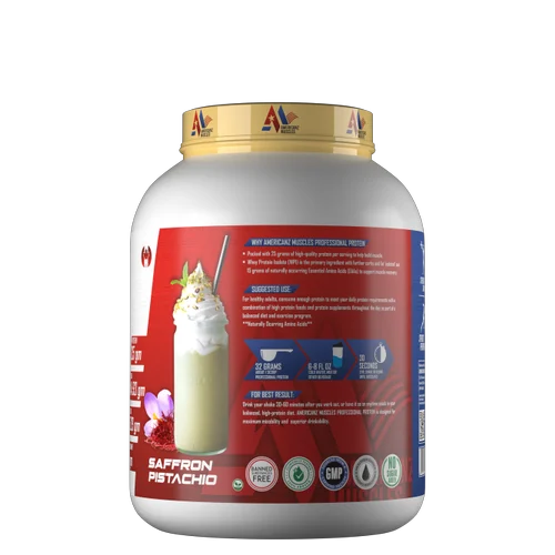 AMERICANZ MUSCLES PROFESSIONAL PROTEIN 2.27 KG SAFFRON PISTACHIO