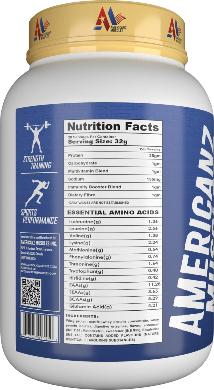 AMERICANZ MUSCLES PROFESSIONAL PROTEIN 900 GM IRISH COFFEE