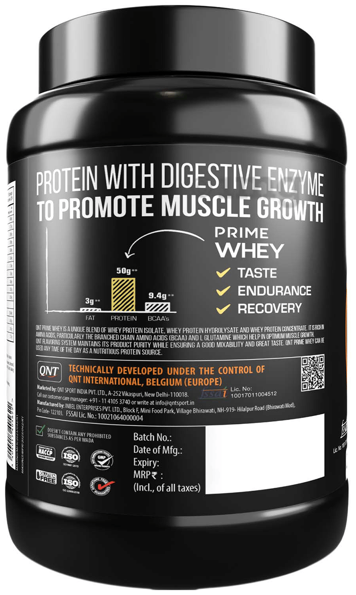 QNT PRIME WHEY 1 KG KESAR KAJU PISTA