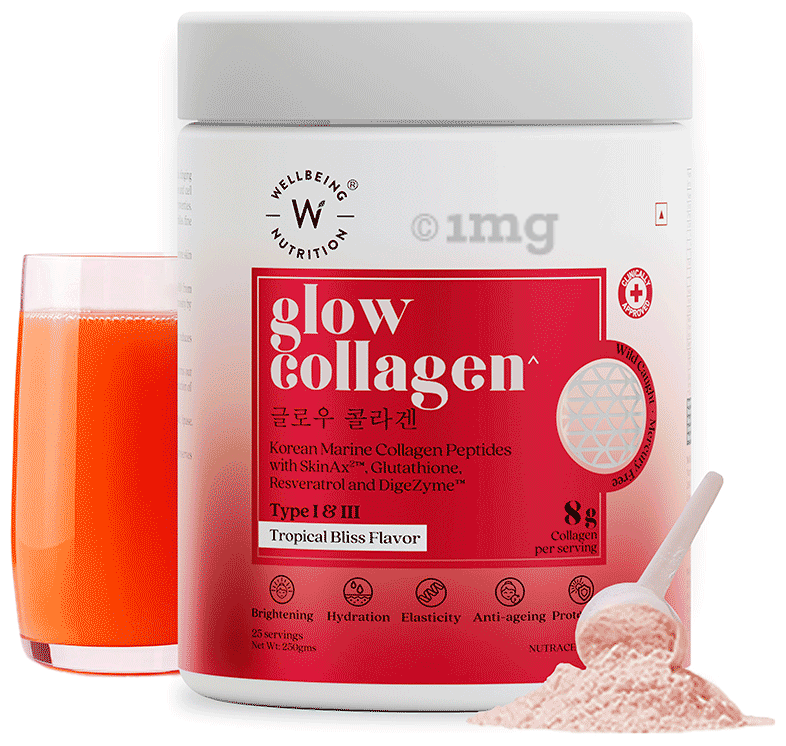 WELLBEING NUTRITION GLOW COLLAGEN 250 GM TROPICAL BLISS