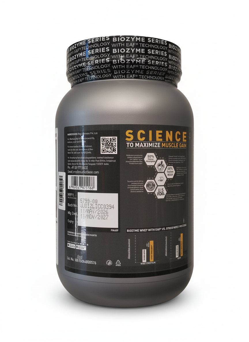 Muscleblaze Biozyme Iso Zero Low Carb 1 Kg Ice Cream Chocolate - side