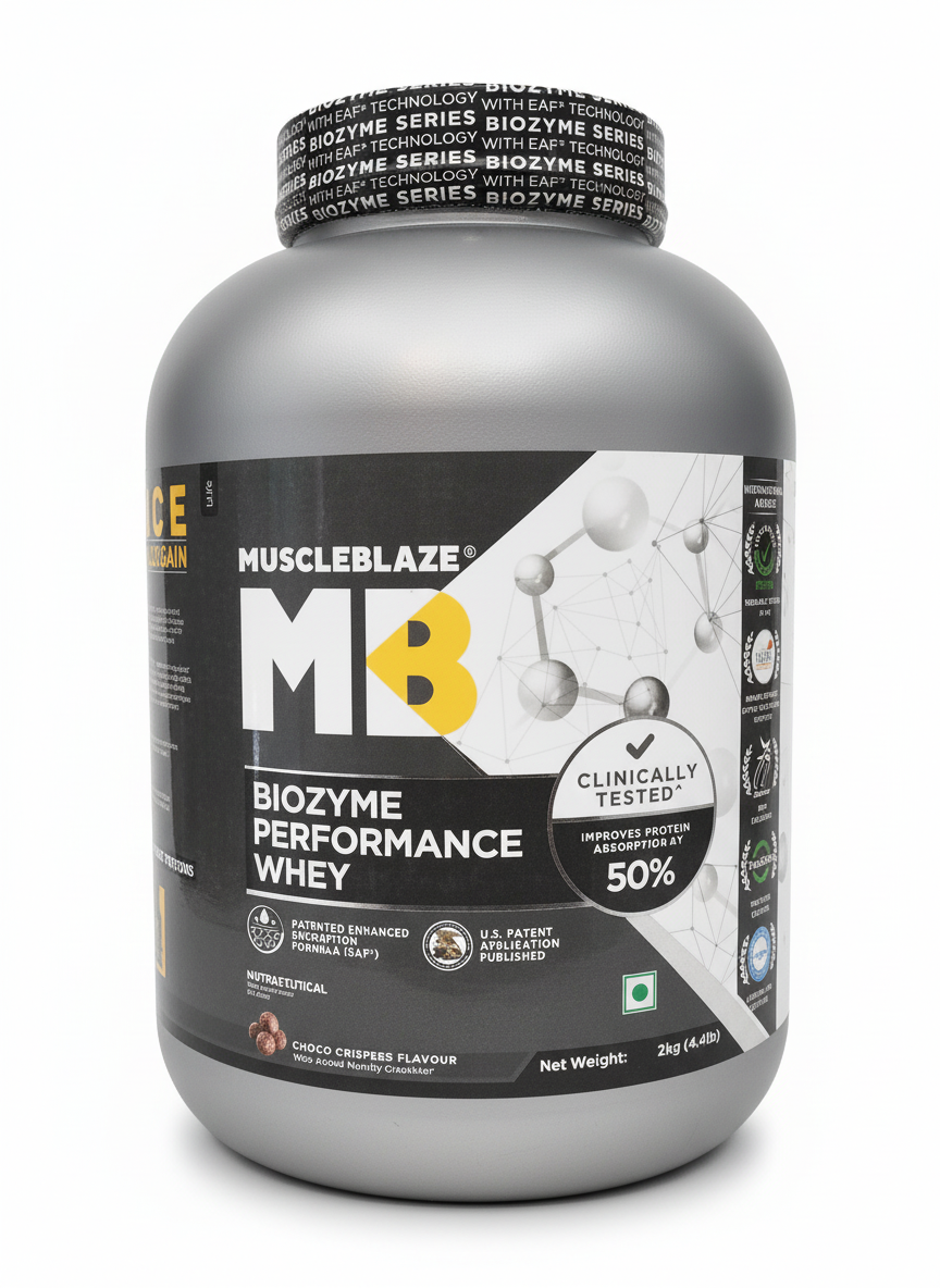 Muscleblaze Biozyme Performance Whey 2 Kg Choco Crispers - front