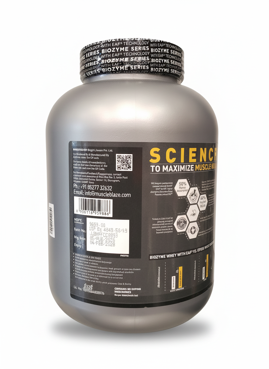 Muscleblaze Biozyme Performance Whey 2 Kg Choco Crispers - side