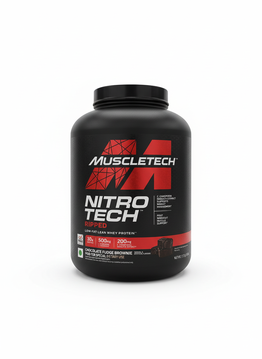 Muscletech Nitrotech Ripped 1.72 Kg Chocolate Fudge Brownie - front