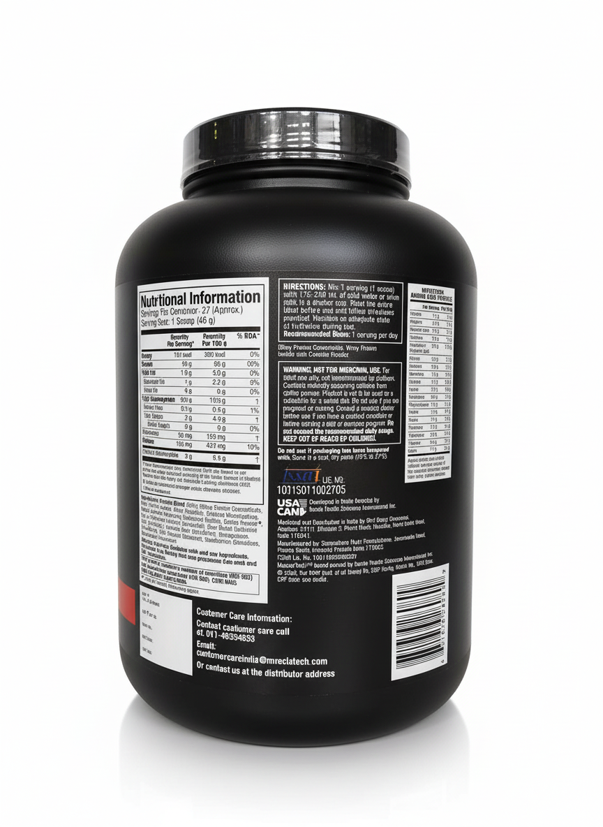 Muscletech Nitrotech Whey Protein 1.72 Kg Cappuccino - back