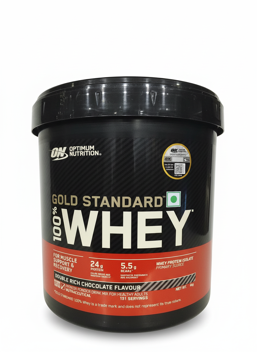 Optimum Nutrition Gold Standard 100% Whey 4 Kg Double Rich Chocolate - front
