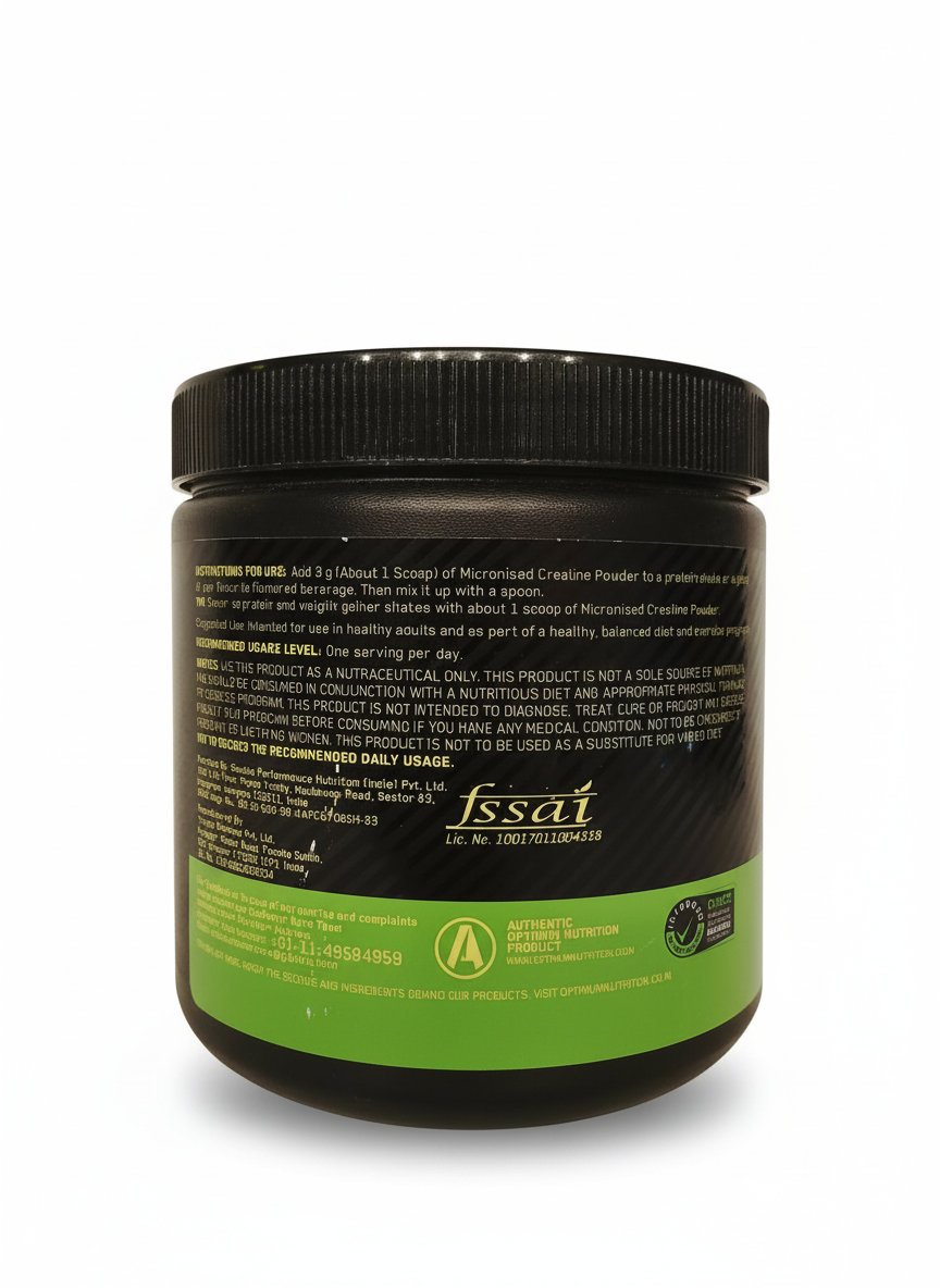 Optimum Nutrition Micronised Creatine 250 Gm Unflavoured - back