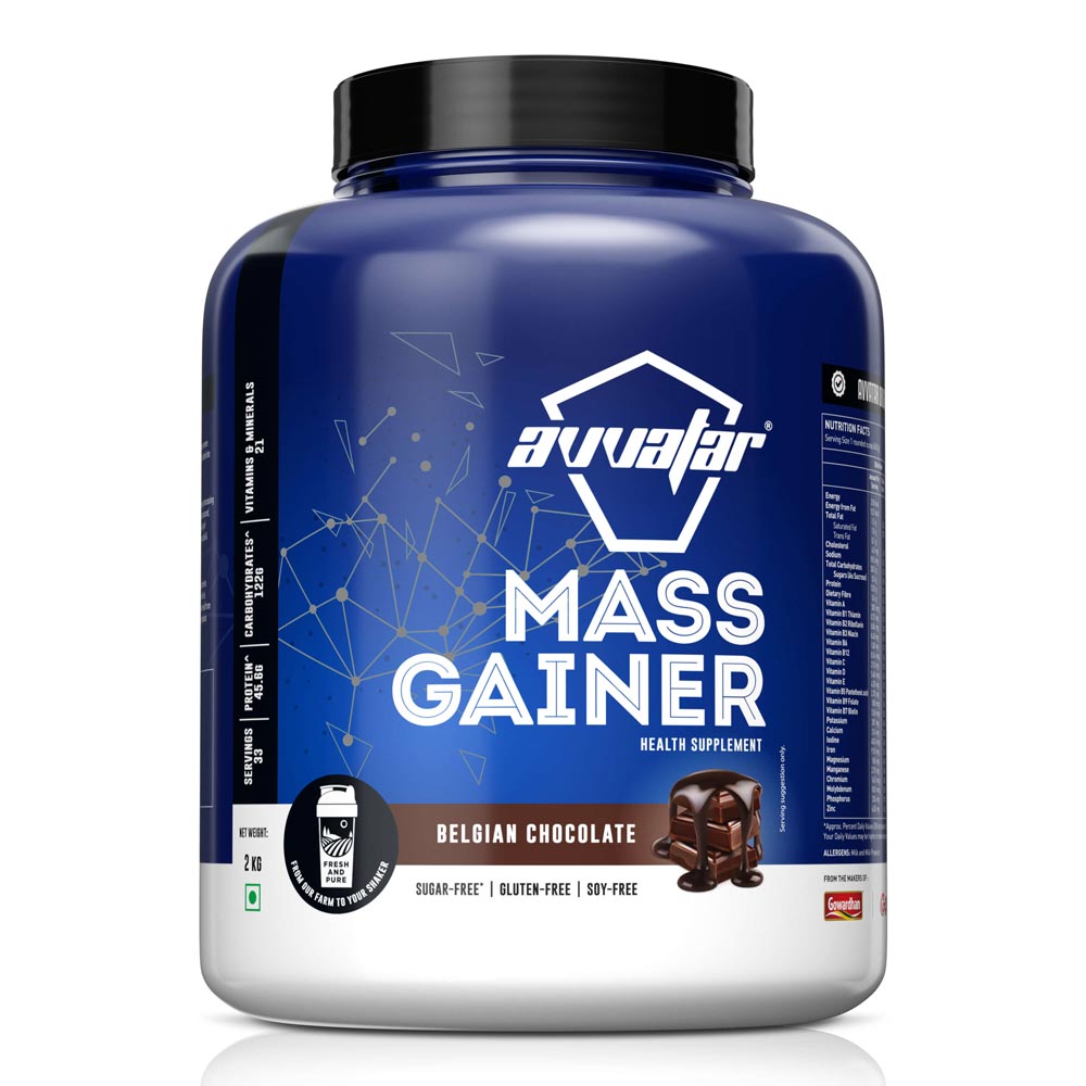 Avvatar Mass Gainer 2Kg Belgian Chocolate - Front