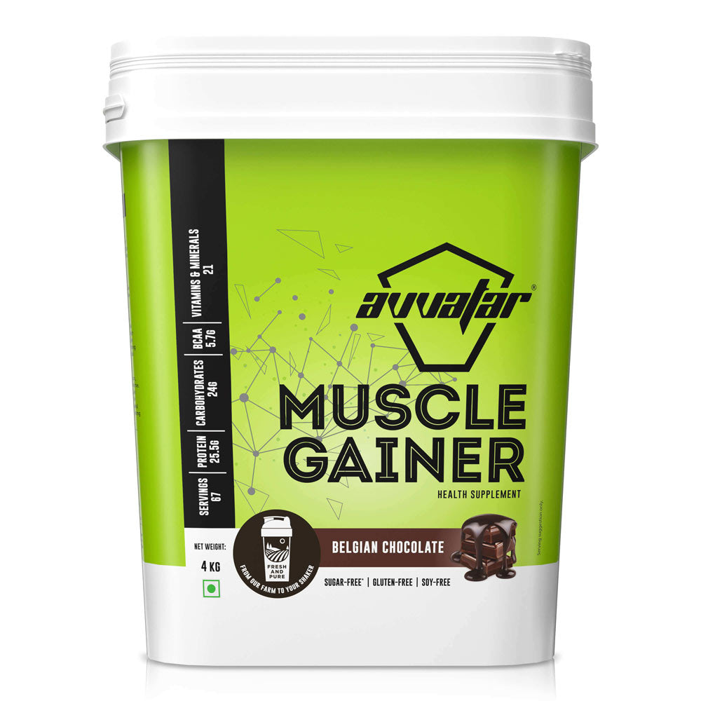 Avvatar Muscle Gainer 4Kg Belgian Chocolate - Front