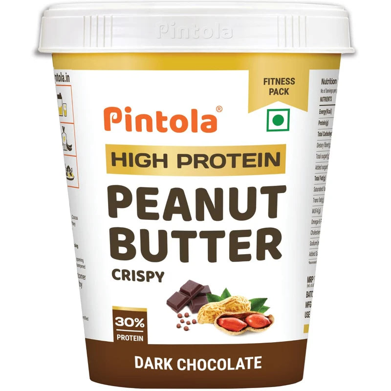 PINTOLA HIGH PROTEIN PEANUT BUTTER 510 GM DARK CHOCOLATE CRISPY