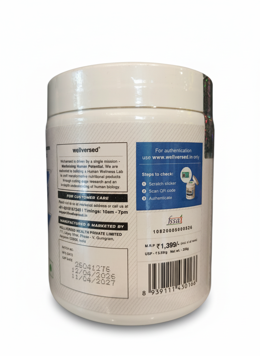 Wellcore Creatine Monohydrate 250 Gm Unflavoured - back