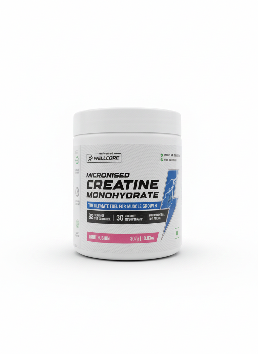 Wellcore Creatine Monohydrate 307 Gm Fruit Fusion - front