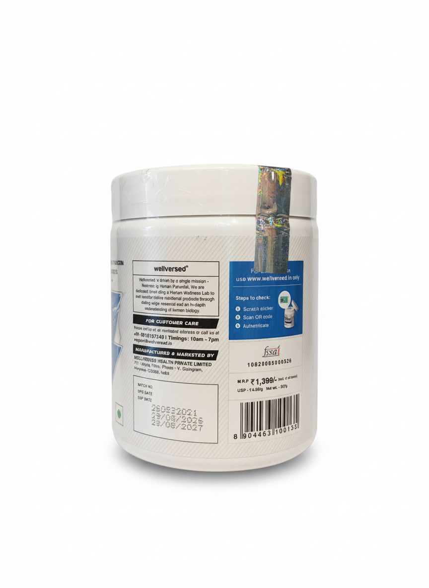 Wellcore Creatine Monohydrate 307 Gm Tropical Tango - back