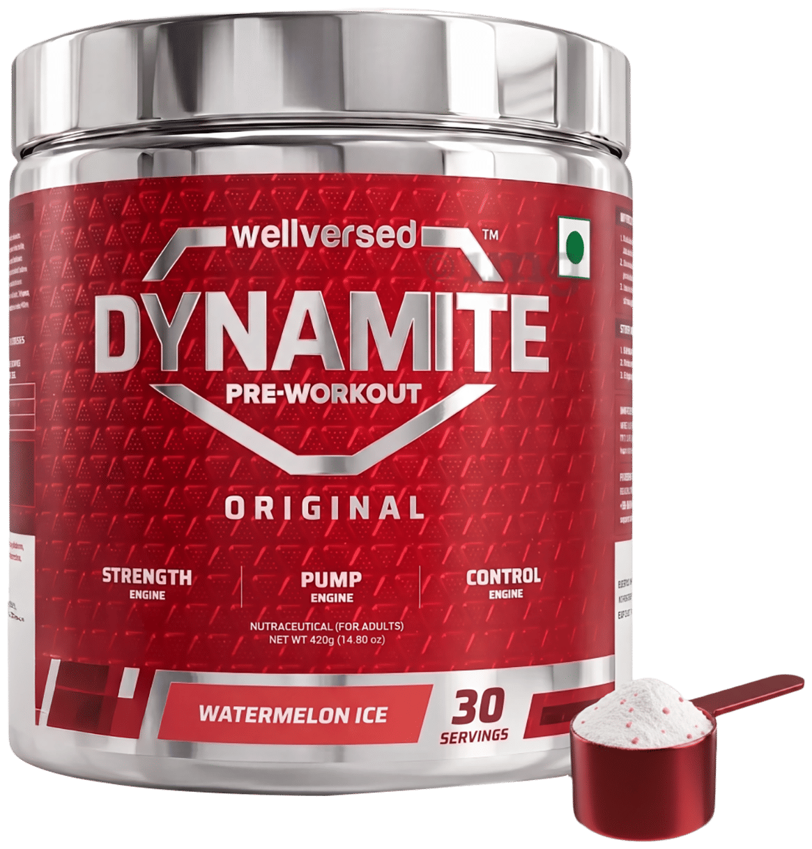 Wellversed Dynamite Pre-Workout Original 420 Gm Watermelon Ice - front