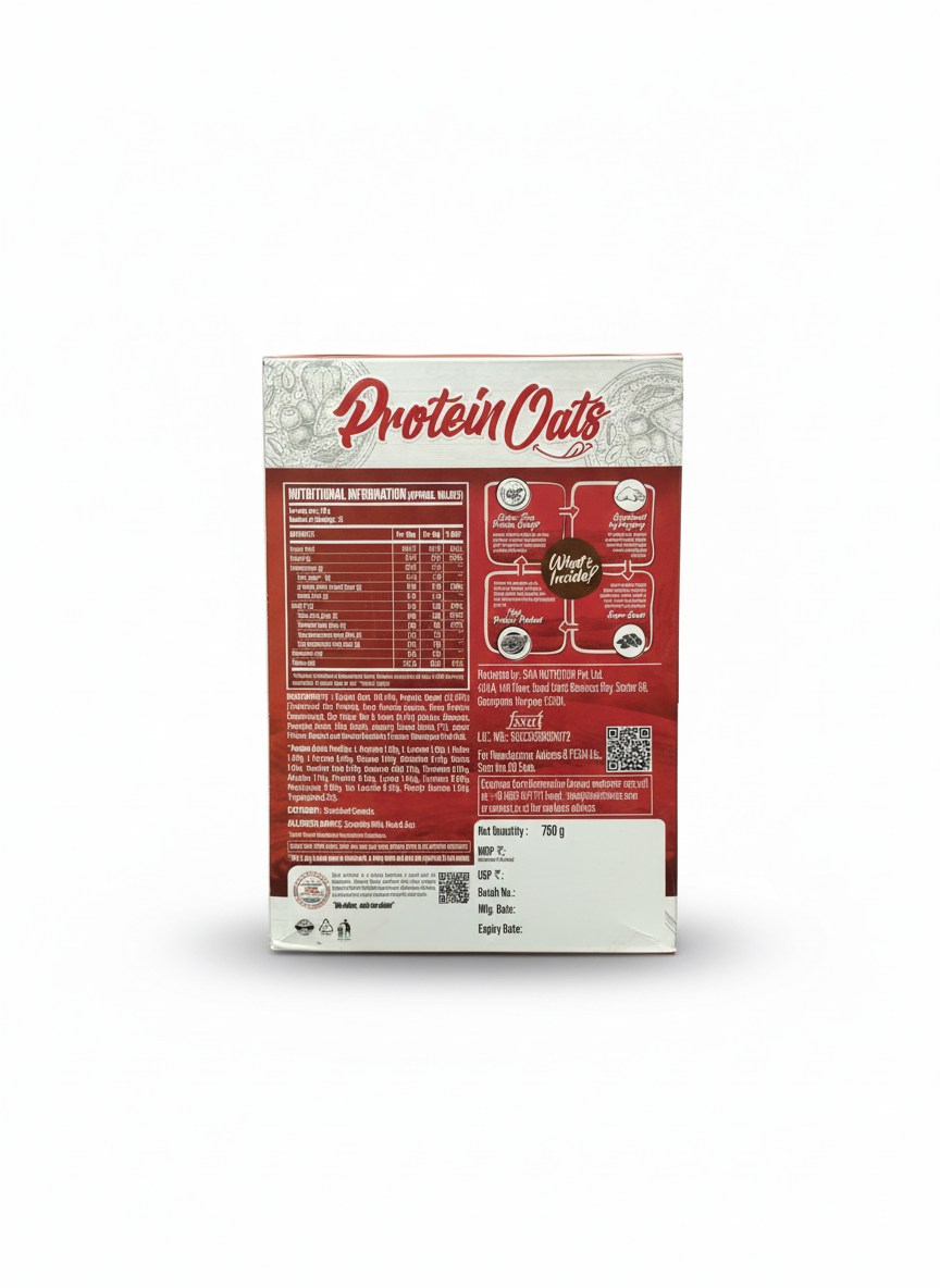 Doctor`S Choice Protein Oats 750 Gm Dark Choco Berry - side