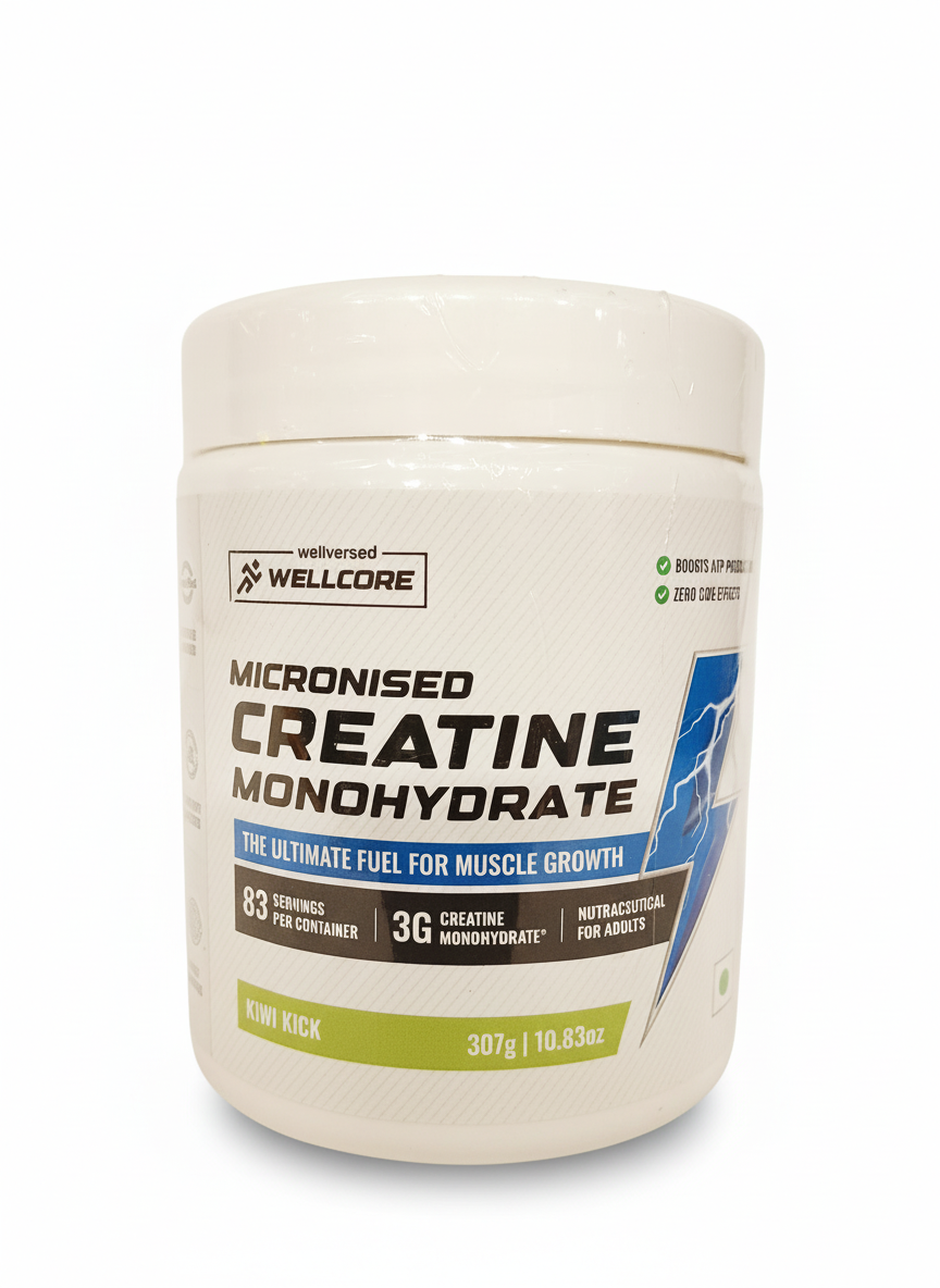 Wellcore Creatine Monohydrate 307 Gm Kiwi Kick - front