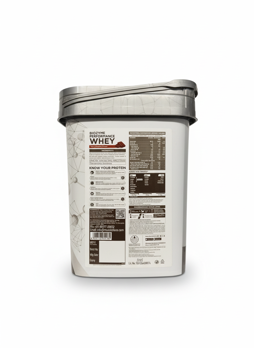 Muscleblaze Biozyme Performance Whey 4 Kg Rich Chocolate - side