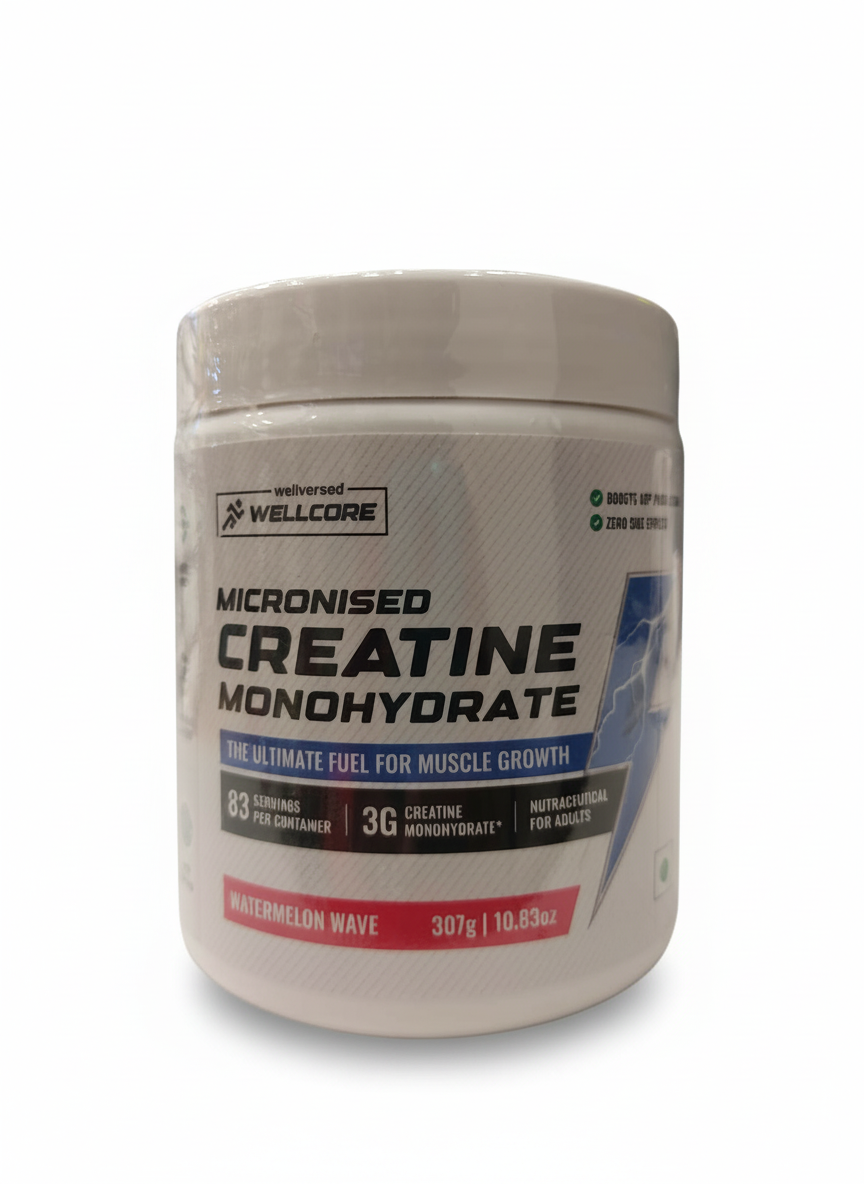 Wellcore Creatine Monohydrate 307 Gm Watermelon Wave - front
