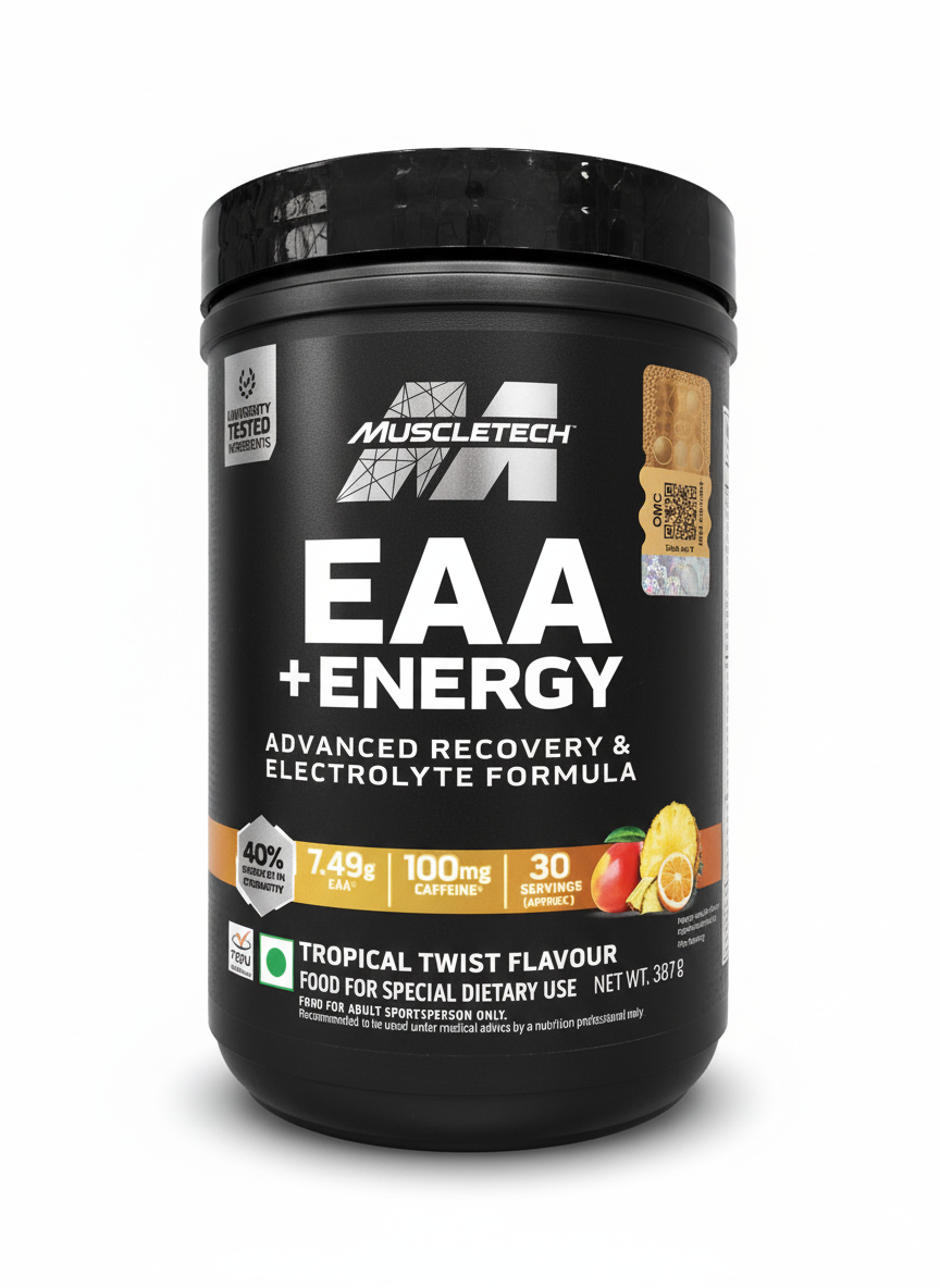 Muscletech Eaa+Energy 387 Gm Tropical Twist - front