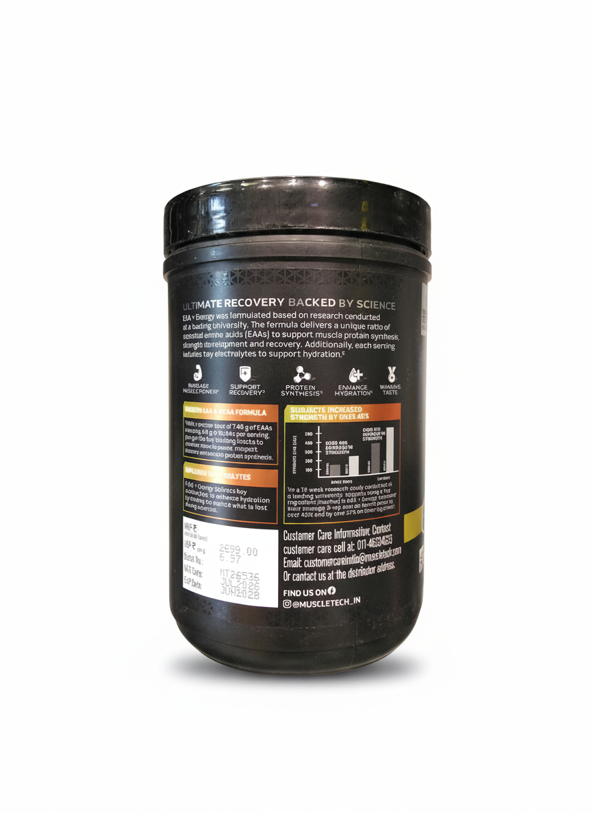 Muscletech Eaa+Energy 387 Gm Tropical Twist - side