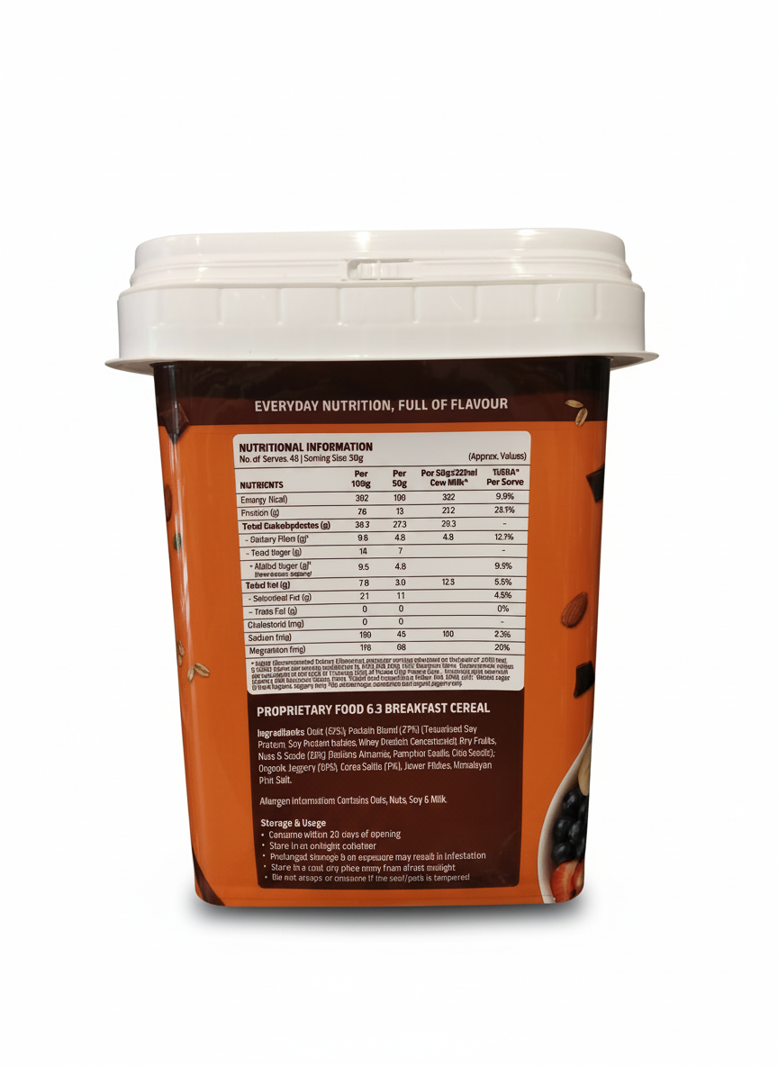 Pintola High Protein Oats 2.25 Kg Chocolate - back