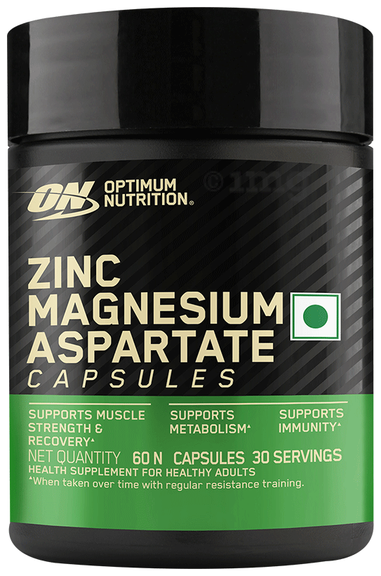 Optimum Nutrition Zma 60 Capsules - front