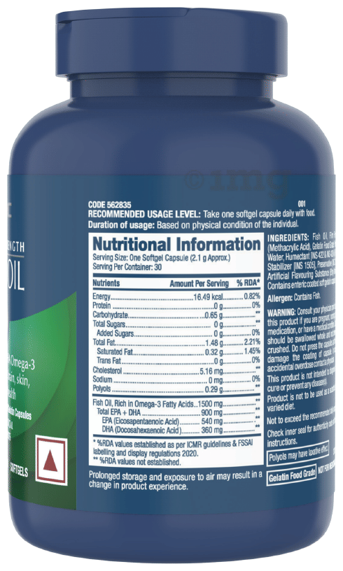 GNC TRIPLE STRENGTH FISH OIL 30 SOFTGELS
