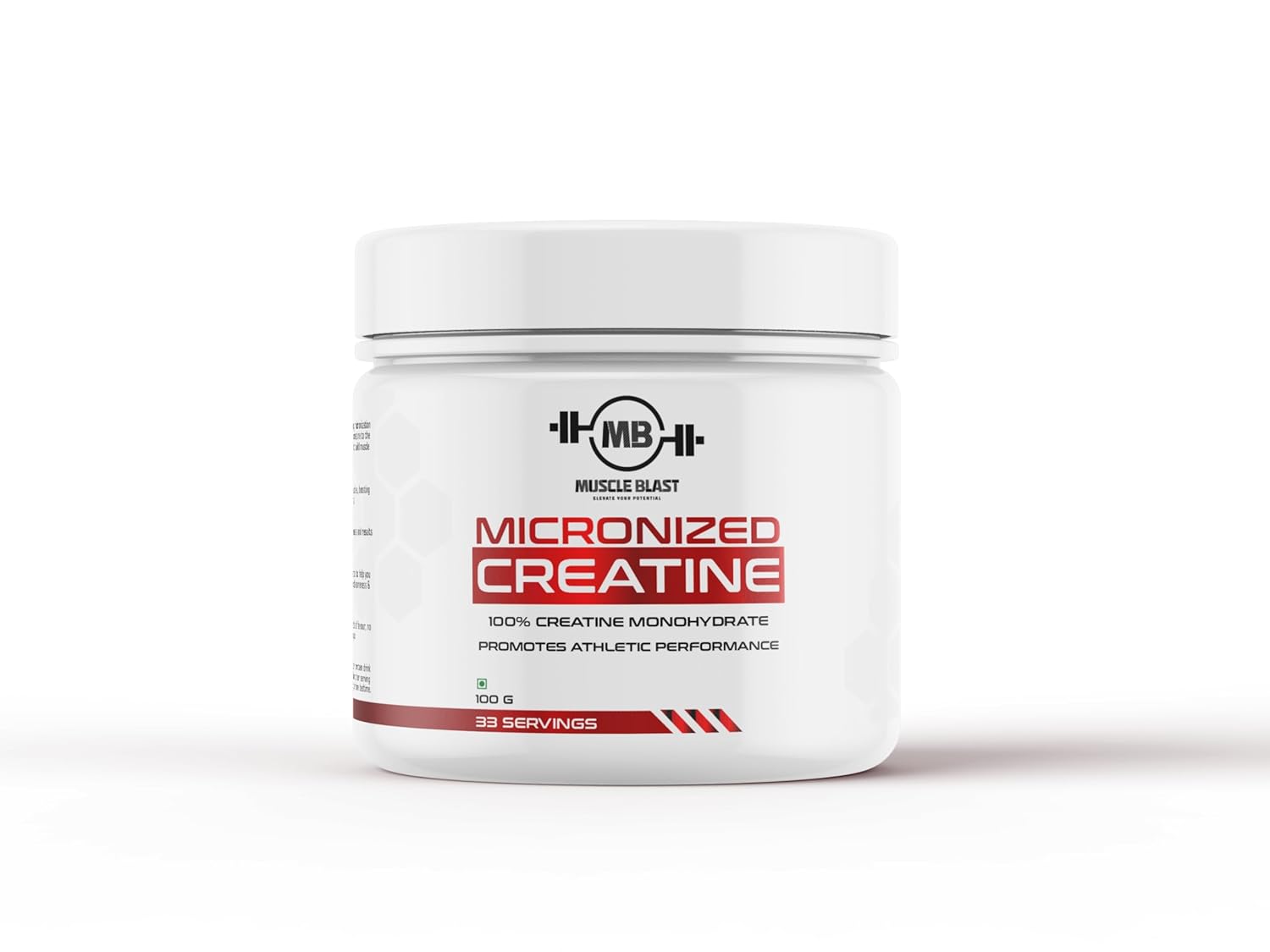 MUSCLE BLAST MICRONIZED CREATINE | CREATINE MONOHYRATE | IMPROVE RECOVERY | 3G CREATINE PER SERVING | (UNFLAVOURED) (100GM)