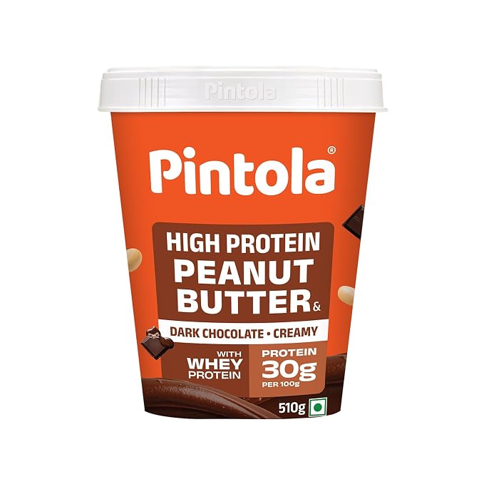 PINTOLA HIGH PROTEIN PEANUT BUTTER 510 GM DARK CHOCOLATE CREAMY