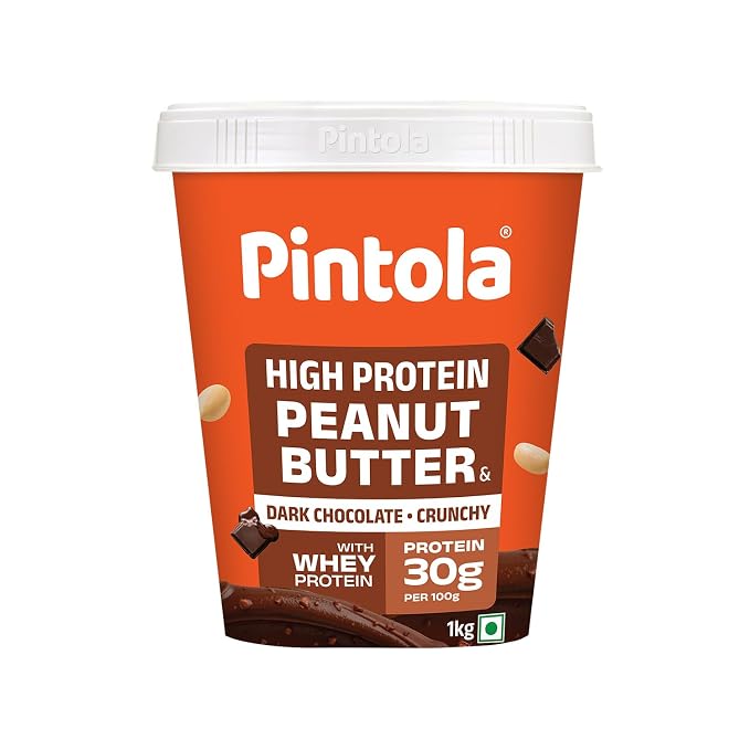 PINTOLA HIGH PROTEIN PEANUT BUTTER 1 KG DARK CHOCOLATE CRUNCHY