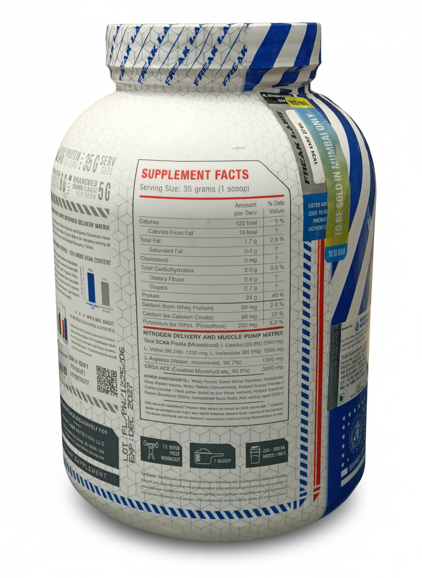 Freak Labs Power Whey 100 2 Kg Belgian Chocolate - back