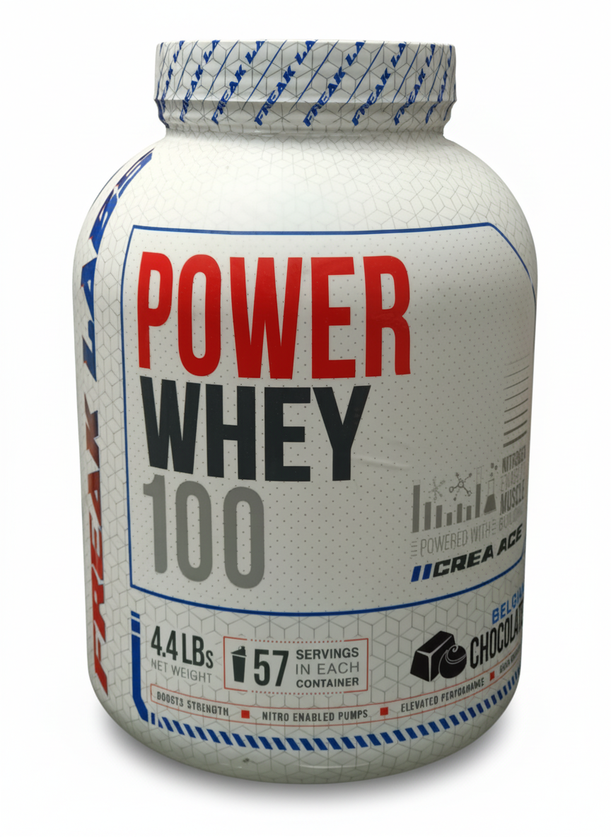 Freak Labs Power Whey 100 2 Kg Belgian Chocolate - front