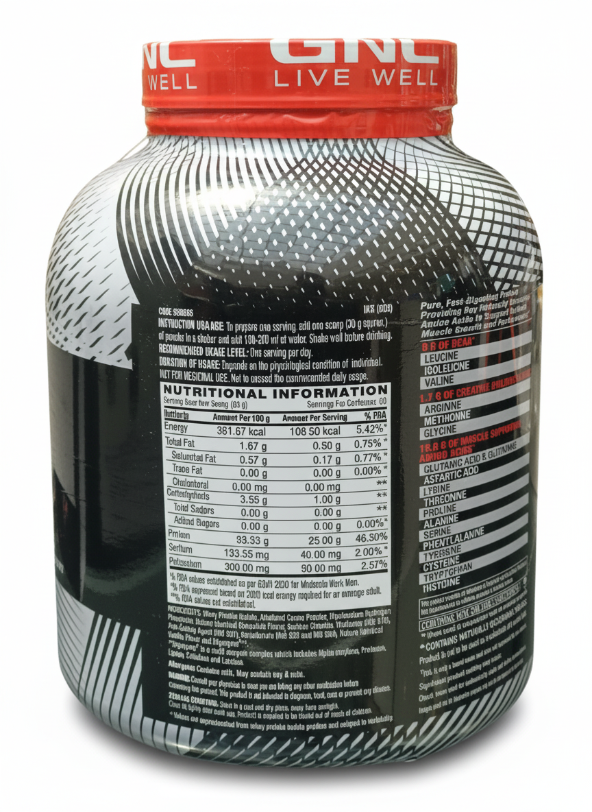 Gnc Amp Pure Isolate Low Carb 1.81 Kg Chocolate Frosting - back